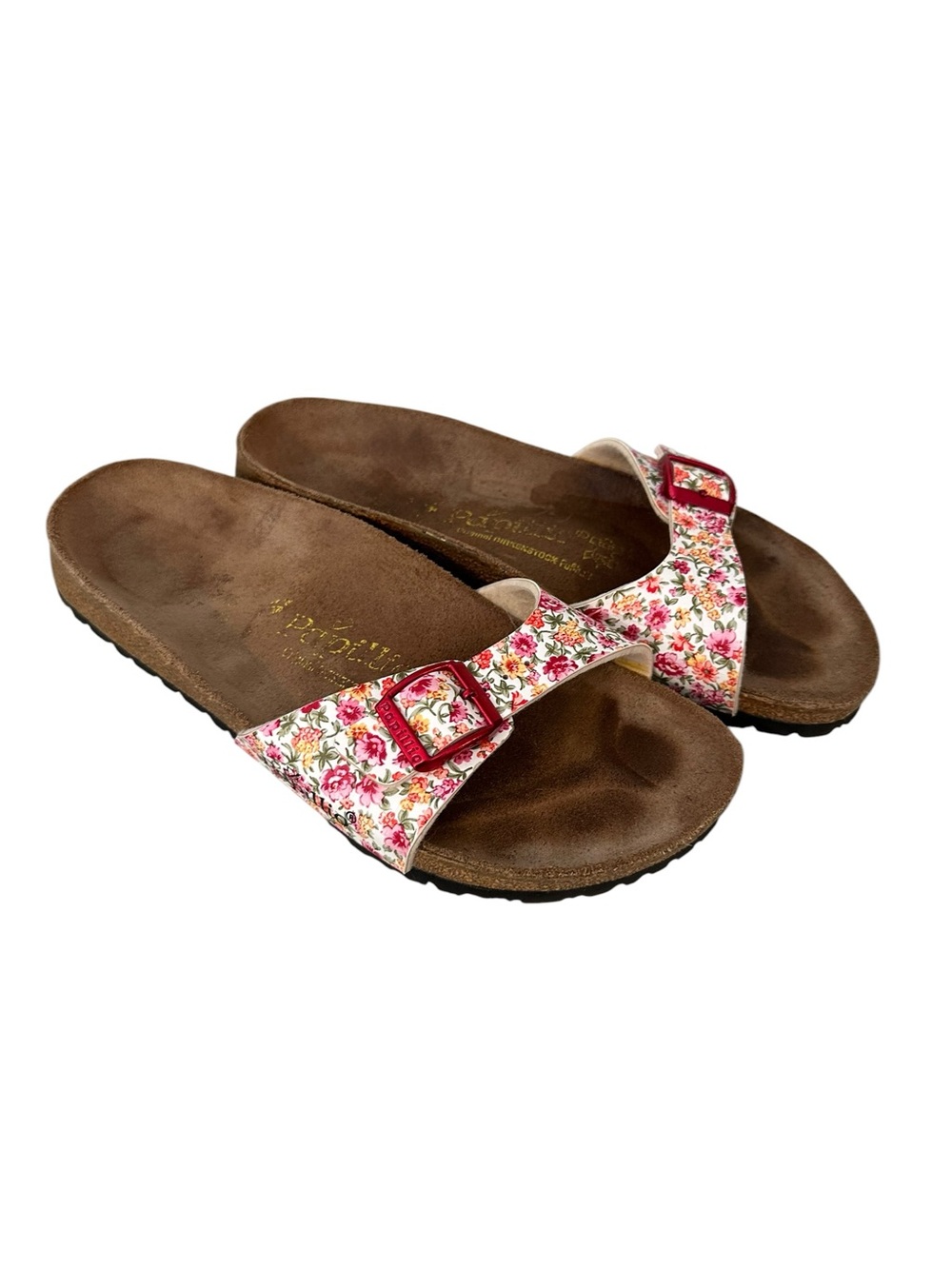 Birkenstock Papillio Madrid Slide Sandal Birko Pink Floral Flowercore Women’s 8